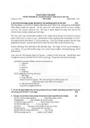 English Worksheet: practice paper