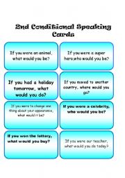 English Worksheet: 2nd Conditional Speaking Cards