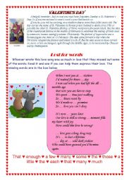 English Worksheet: Valentines Day