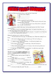 PRESENT PERFECT CONTINUOUS - 5 pages