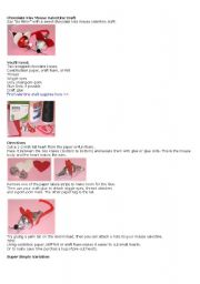 English worksheet: Valentines day craft (mouse kisses)