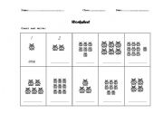 English worksheet: numbers and ladybugs