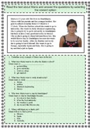 English Worksheet: Reading Test with future tenses