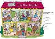 English Worksheet: In the house 