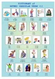 Pictionary of Rhymed Irregular Verbs