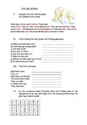 English Worksheet: Polar Bears