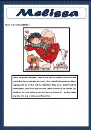 English Worksheet: MELISSA