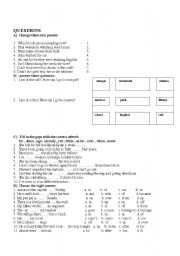 English Worksheet: GRAMMAR EXERCISES WITH 3 PAGES