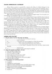 English Worksheet: A few biographical facts about William Wallace