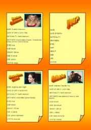 English Worksheet: Celebrities 2