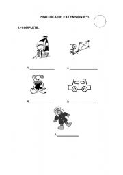 English Worksheet: TEST ABOUT TOYS (1st GRADE)