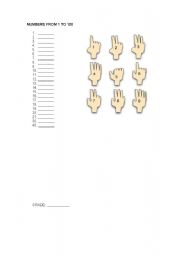 English Worksheet: numbers