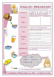 English Worksheet: English Breakfast (14.02.10)