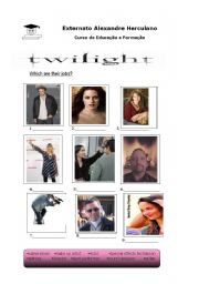 English Worksheet: TWILIGHT  jOBS!