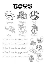 English Worksheet: Toys