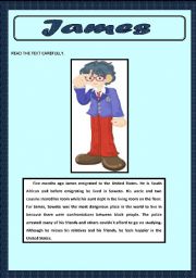 English Worksheet: JAMES