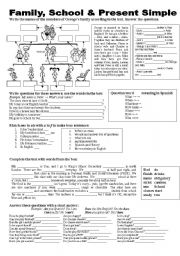 English Worksheet: Family, and more