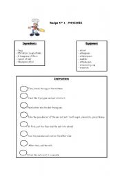 English Worksheet: pancake recipe