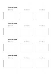 English worksheet: drawing sheet about nature