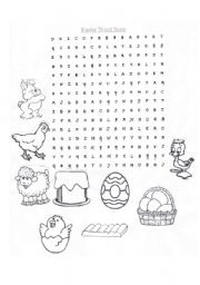 English worksheet: Easter Word Soup