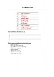 English Worksheet: comple with has or have got