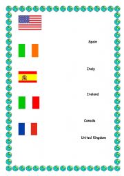 English worksheet: Flags