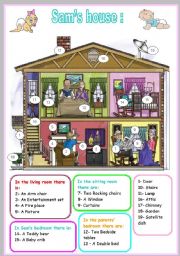 English Worksheet: sams house