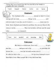 English Worksheet: reading
