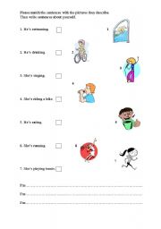 English worksheet: Actions