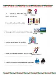 English Worksheet: Comparative forms of adjectives 