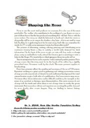 English Worksheet: shapping the News