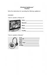 English worksheet: Electrical Appliances