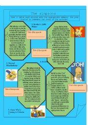 English worksheet: Summaries of the Simpsons Episodes
