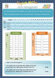 English worksheet: data management