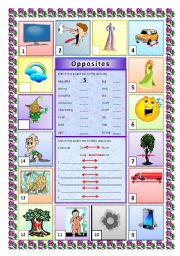 English Worksheet: Adjective Opposites