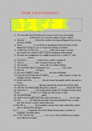 English Worksheet: CRIME AND PUNISHMENT