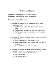 English worksheet: Problem and Solution