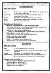 English Worksheet: Gullivers Travells