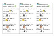 English Worksheet: Information Report Checklist