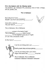 English worksheet: Halloween listening