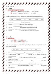 English Worksheet: Prefix & Suffix