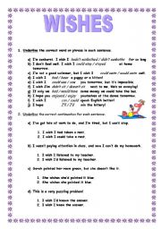 English Worksheet: Wishes