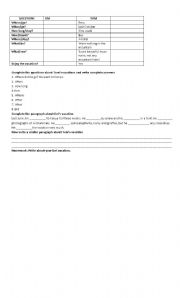 English worksheet: Info-gap activity