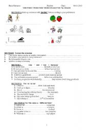 English worksheet: examination