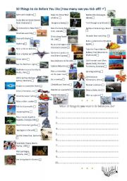 50 Things To Do Before You Die