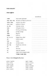 English worksheet: wordbuilding - noun