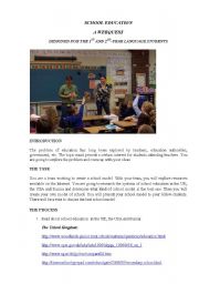 English Worksheet: School Education Webquest