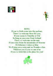 English worksheet: If youre Irish