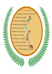 English Worksheet: Get the medal