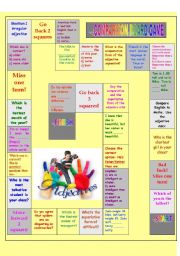 English Worksheet: Comparison board game 2